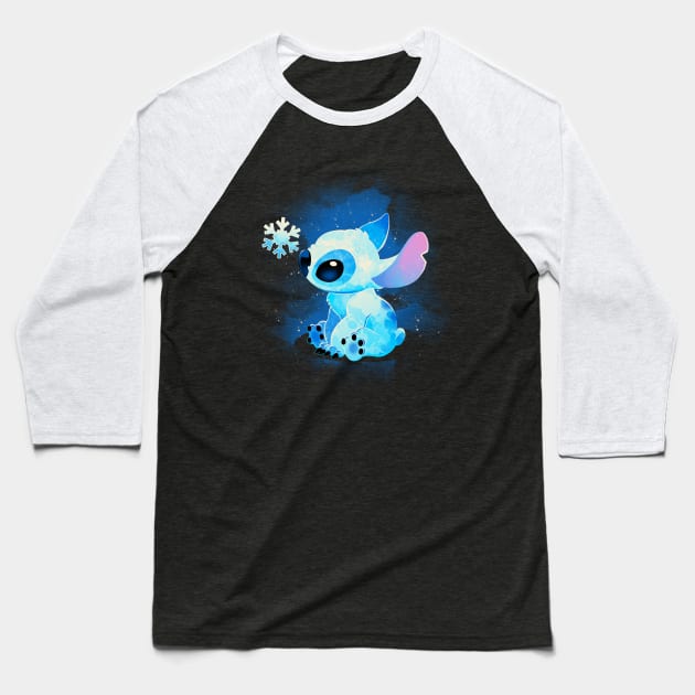 Stitch Winter Christmas Baseball T-Shirt by Digital Magician